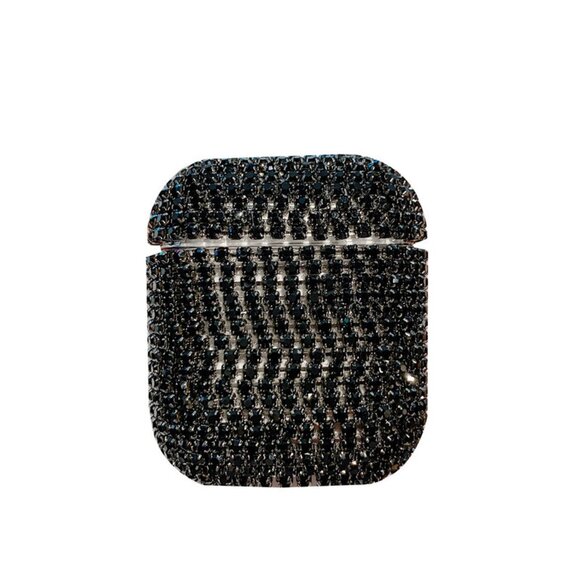 Airpods Gen 1 & 2 Black Bling Case - Picture 1 of 3